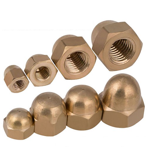 Brass dome nuts acorn cap - nuts,