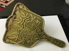 Antique Victorian Aesthetic Period Brass Trivet Cast Iron Range Stand Accessory