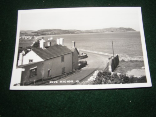 Vintage postcard blue anchor - postcard,