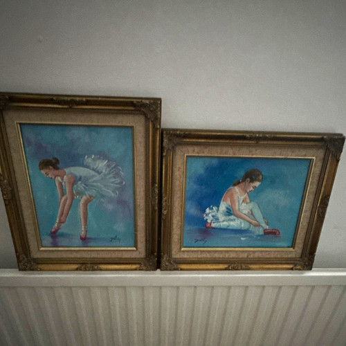 Joy signed framed ballerina - ,
