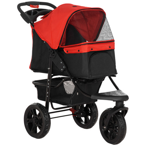 Folding wheel pet stroller - 3,