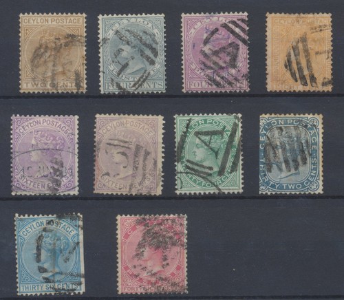 Ceylon stamps 1872 - ceylon,