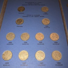WHITMAN COIN FOLDER 9690 : SIXPENCE 1937 - 1966 :70% FULL COLLECTABLE  CONDITION
