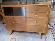 Vintage sideboard, 1950s furniture, wooden vintage antique sideboard 