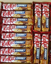 KITKAT CHUNKY PEANUT BUTTER CHOCOLATE BARS. 24 BARS 42g LONG EXPIRY