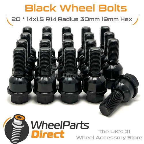 Wheel bolts r14 - r14, black