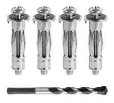 Plasterboard Plugs x4 Rawlplugs M4 x 38mm Heavy Duty Anchor Bolts & Drill Bit