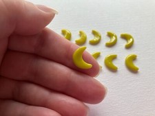 Pack of 12 14mm yellow New Moons for glass fusing made with Bullseye 90coe glass