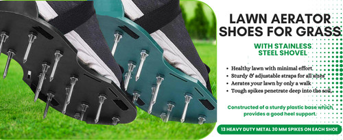 Lawn aerating spiked shoes - spiked,