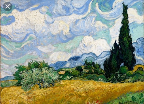 Van gogh wheatfield cards - van,