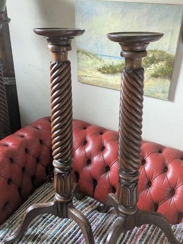 Pair solid mahogany - pair,