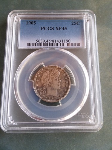 1905 barber quarter pcgs - barber, quarter,