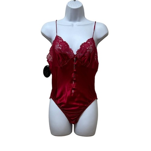 Vintage red silk lace - vintage,