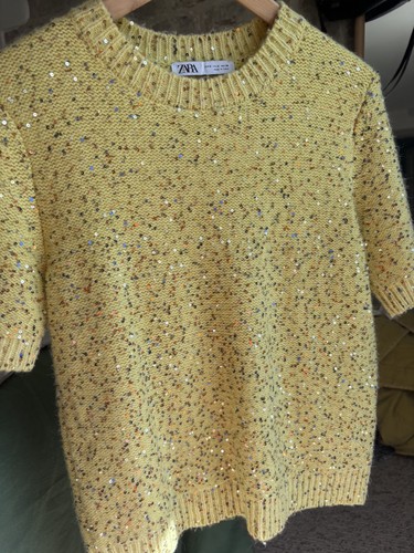 Zara yellow sequin short - sequin,