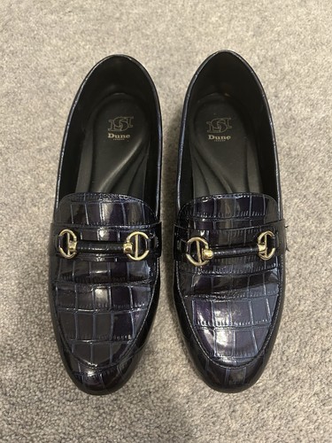 Bnib navy mock croc - navy, loafers
