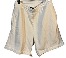 Primark Men’s Medium Oversized White Sweat Shorts Casual Lounge Wear