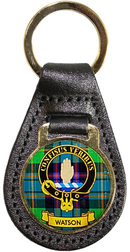 Leather key fob - fob, scottish