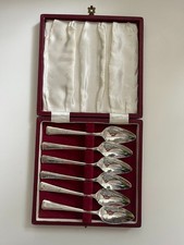 Vintage Ryals Silver Plated Grapefruit Spoons x 6 Set, Boxed A1 standard EPNS