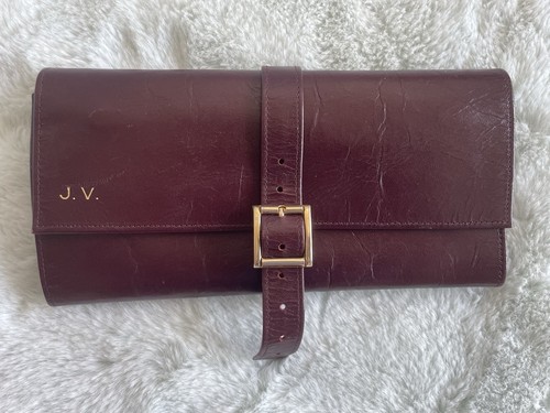 Burgundy leather jewellery - leather,