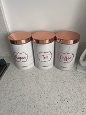 Complete tower Kitchen Set On Marble Effect And Rose Gold