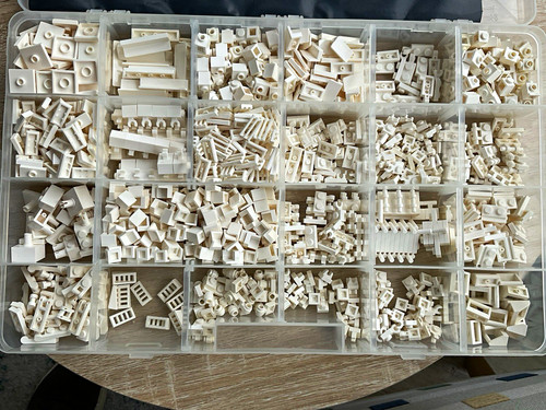 Lego white mixed spare - spare, parts
