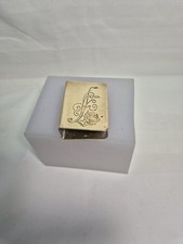 Vintage brass match box - match,