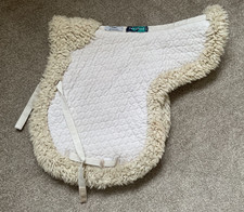 GRIFFIN NUUMED black full sheepskin lined GP saddle pad numnah size LARGE