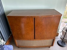 1953 Bush Radiogram. Working order in good condition slight watermark on cabinet