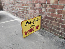 Woodbine cigarettes sign - double sided - Wonderful condition.