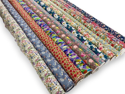 Floral cotton poplin fabric - cotton,