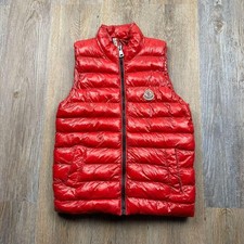 Red Moncler Kids Puffer Gilet