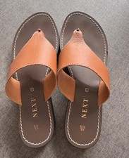 NEXT Ladies Tan Toe Post Sandals Size 4.5