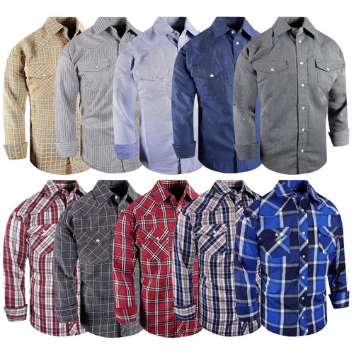 Plaid western shirt mens - shirt, pearl