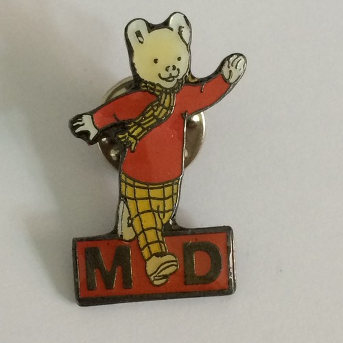 Rupert bear collectable pin - collectable,
