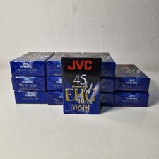JVC EHG Hi-Fi VHS-C Tapes EC-45 – Compact VHS PAL SECAM – New Sealed ×12