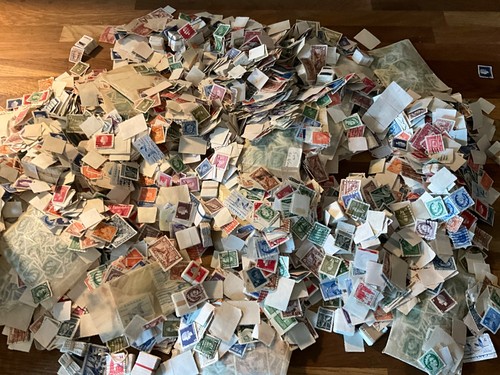 Canada stamps off paper - canada,