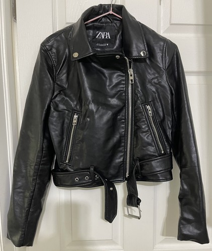 Zara women leather jacket - women's,