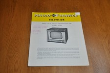 Philco A.1497 Television Receiver Genuine Service Manual A1497