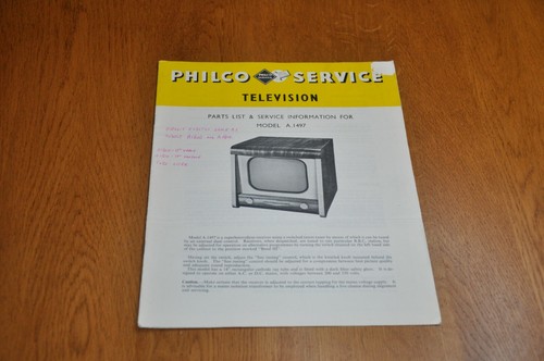 Philco 1497 television - philco,