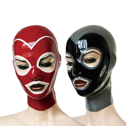 Latex mask rubber hood back - latex,