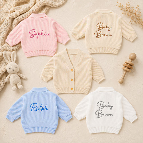 Baby knitted cardigan - knitted,