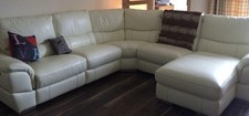 Leather corner sofa and