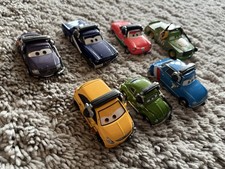 Disney Cars Die Cast Race Commentators With Headsets x 7