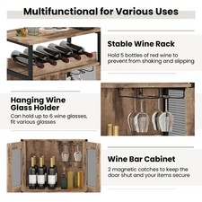 GAINOOM Wine Bar Cabinet Home