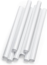 8 x 19.5cm White Radiator Pipe Sleeves Shrouds Snap Around Pipes Cover