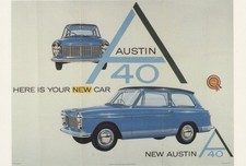 Advertising Art Postcard - Austin A40 Farina Motor Car  RR23082
