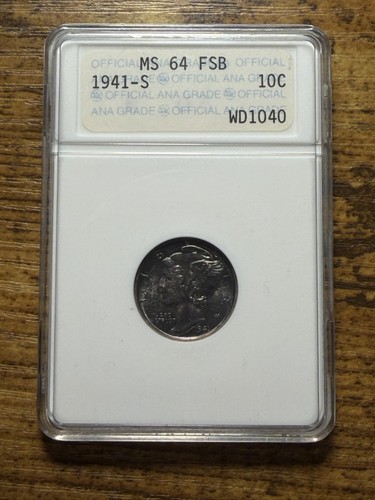 1941 mercury dime 10c anacs - 1941-s,