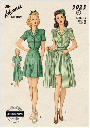 1940s ladies playsuit - 1940s, skirt