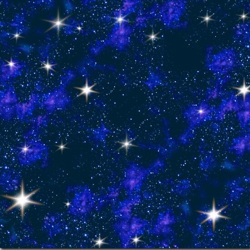 Fat quarter space blue - fat,