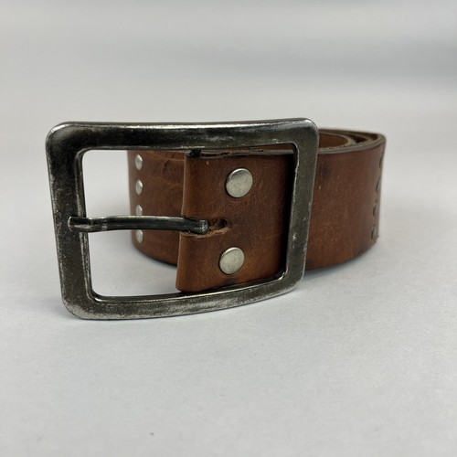 Crafted unisex brown leather - brown,